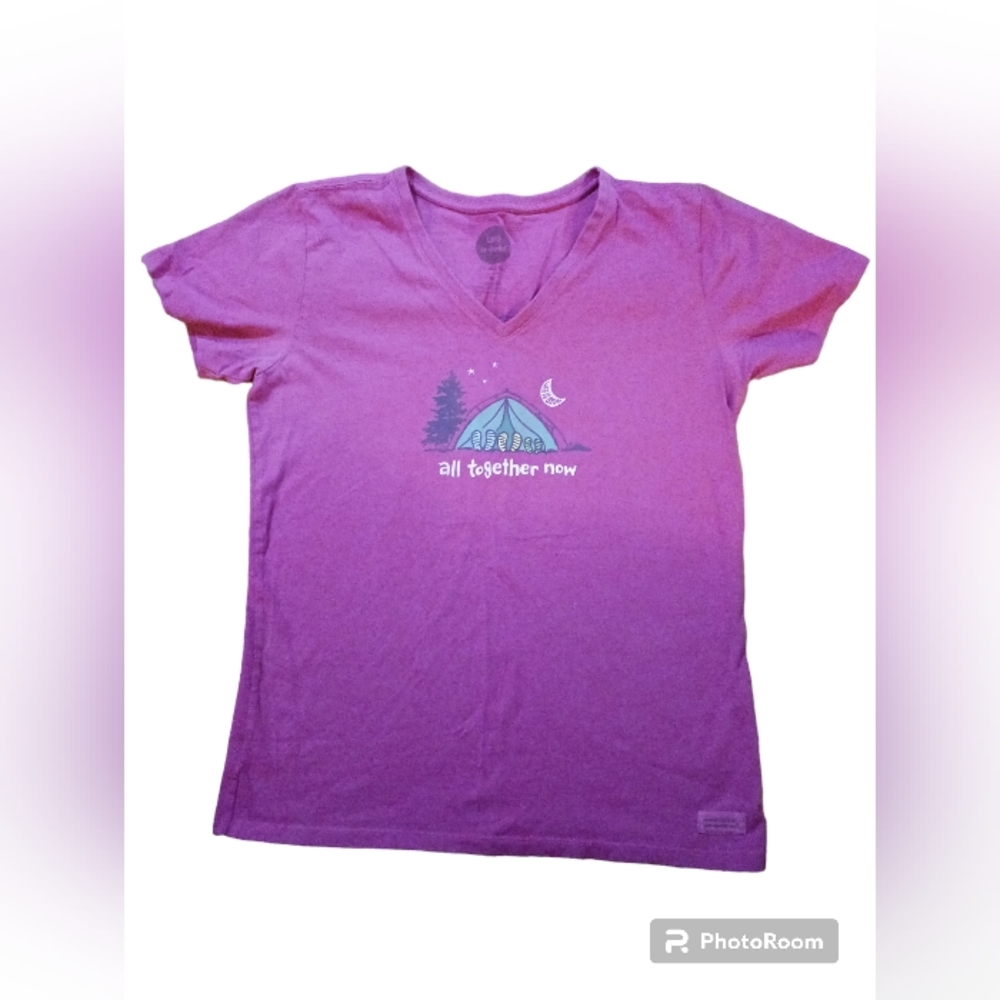 "Life Is Good" Crusher tee.  Womens medium V-neck.